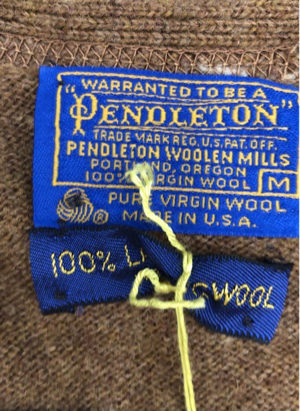 Vintage NWT Pendleton Women's Brown Wool Cardigan Sweater - Size M