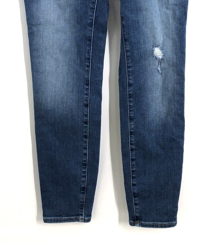 J.Crew Women's Blue Toothpick Skinny High Rise Distressed Jeans Size 27
