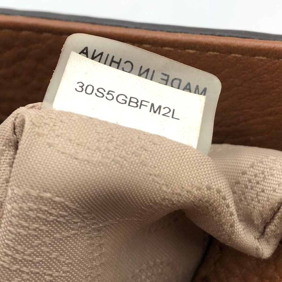 Michael Kors Brown Pebbled Leather Crossbody Bag with Gold-Tone Hardware (+COA)