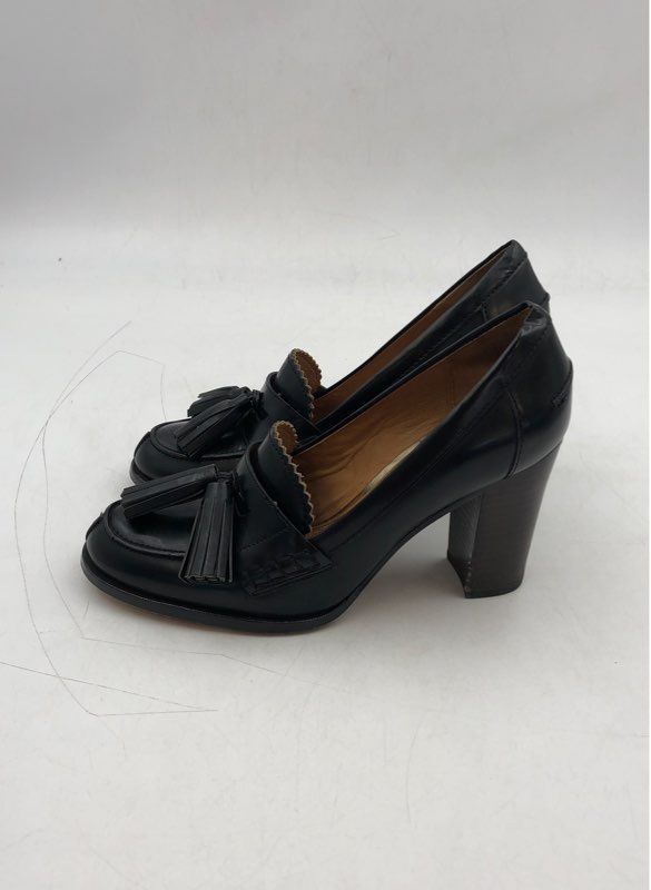 Coach Women&#39;s Black Round Toe Casual Slip-On Block Pump Heels - Size 7B