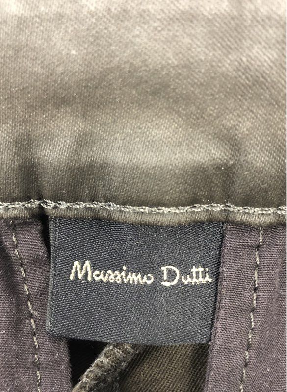 Massimo Dutti Women's Gray Cotton Blend Seam Front Straight Leg Pants Size 6