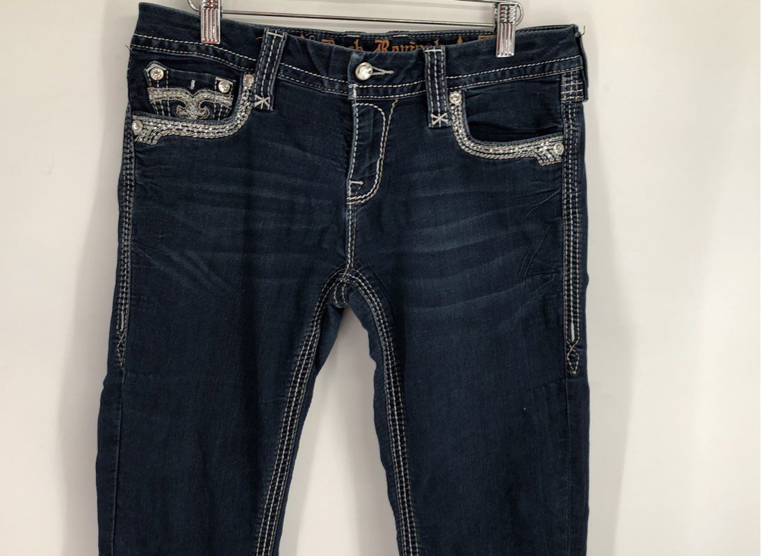 Rock Revival Women's Blue Amanda Denim Easy Bootcut Jeans - Size 29