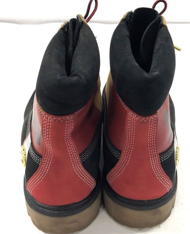 Timberland 6-Inch Premium Multi-Color A29NW Black Wheat Red Boots Men's Size 12