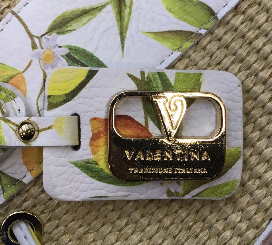 Valentina Multicolor Lemon Print Bucket Bag