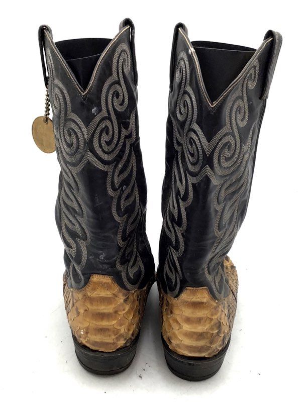 Tony Lama 8116 Snakeskin Leather Western Cowboy Boots Men's Size 8 EE