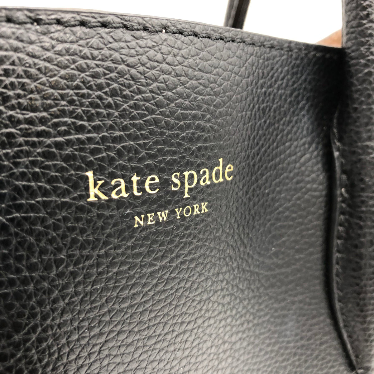 Kate Spade Black Pebbled Leather 'Harper' Satchel Bag (+COA)