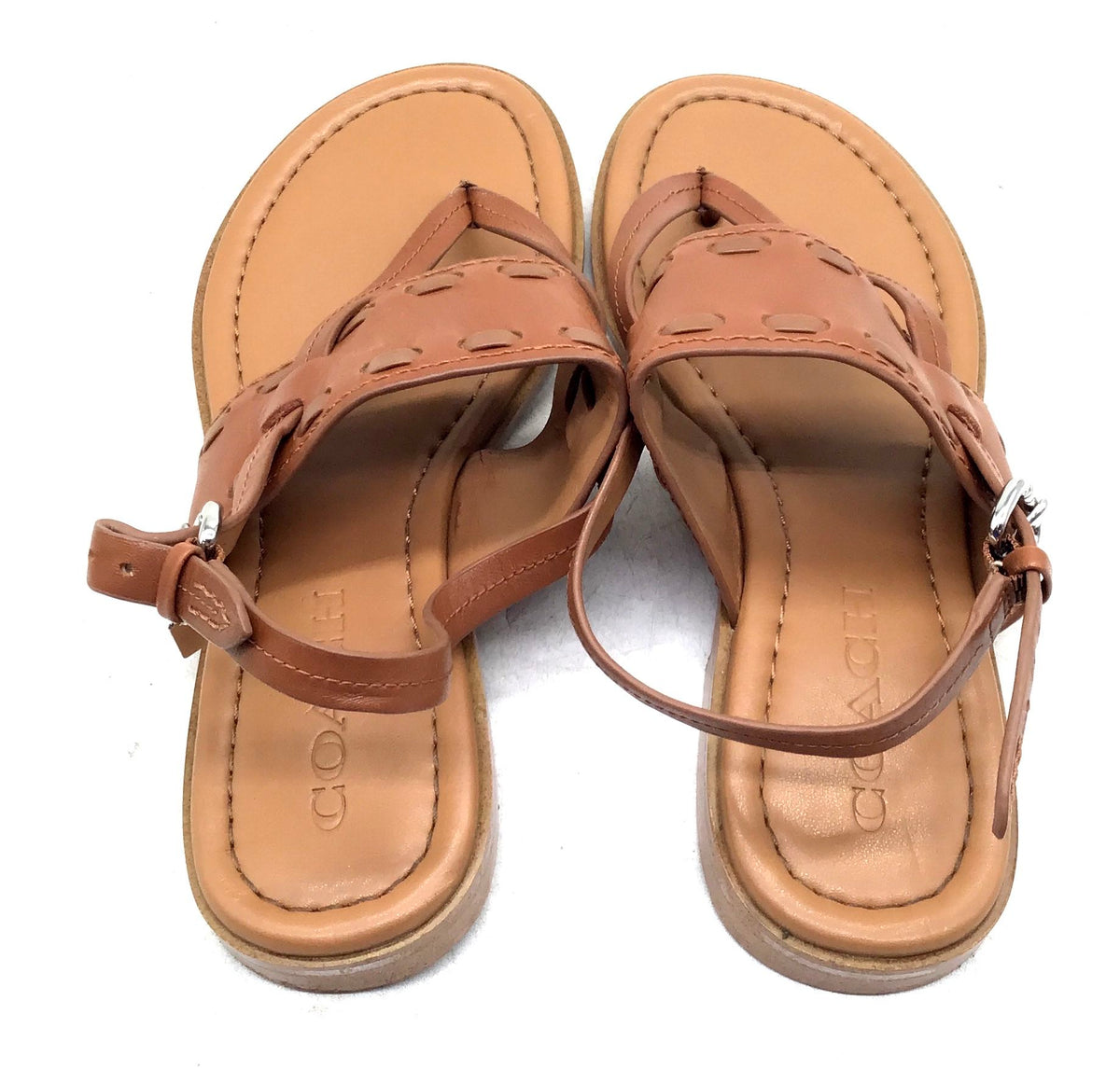 Coach Women's Stacey Brown Slingback Sandals - Size 6.5B