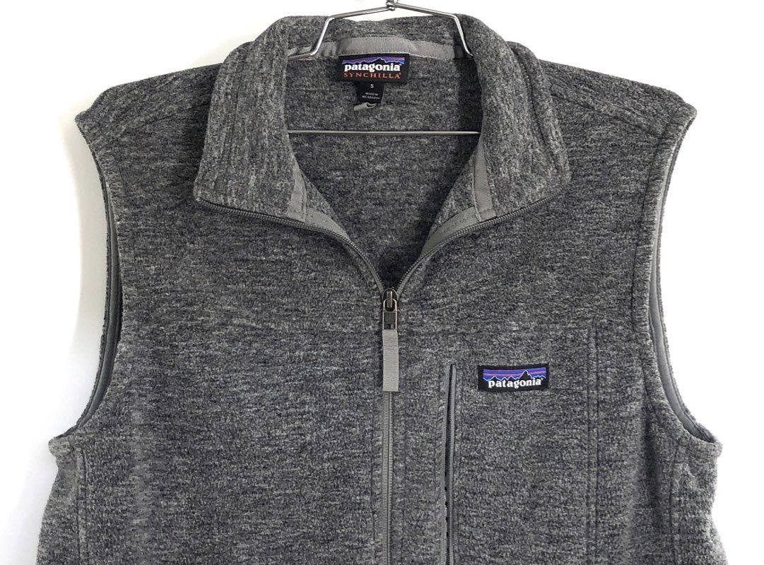 Patagonia Men's Gray Better Sweater Synchilla Full Zip Fleece Vest Size S