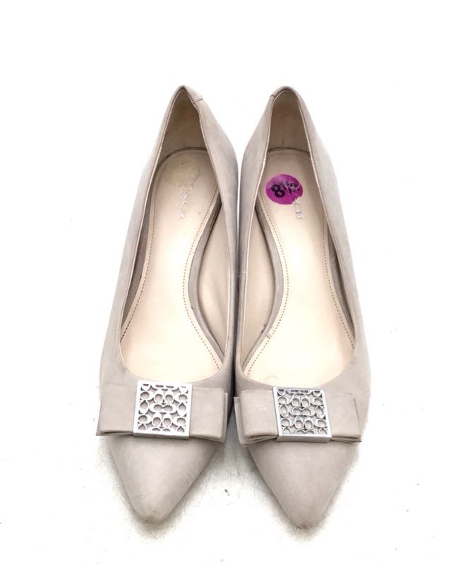 Coach Women&#39;s Astor Gray Kitten Pump Heels - Size 8.5B