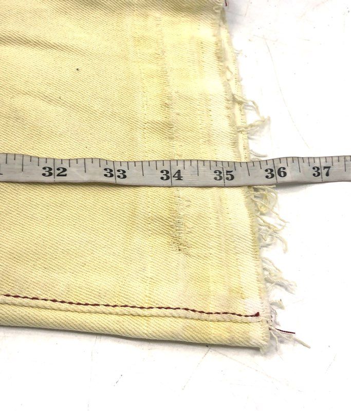 Pheelings Men's Cream Graphic Jeans Gothic Lettering Raw Hem Stretch Sz 34 NWT