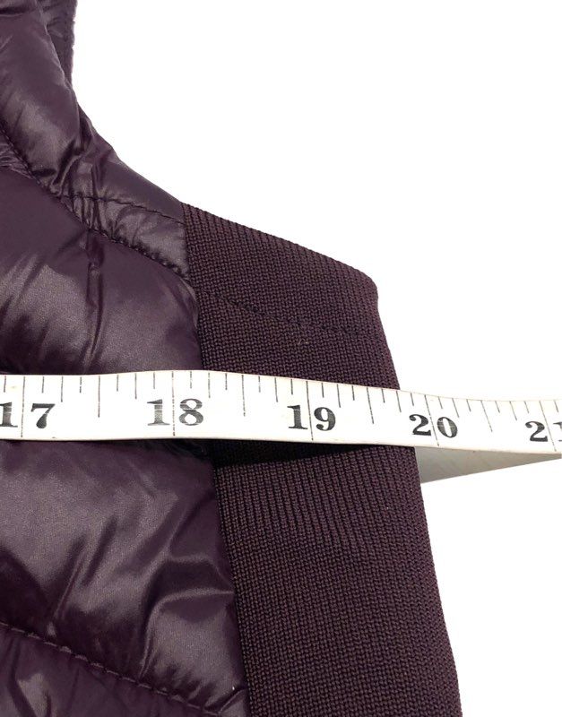 Calvin Klein Women's Quilted Puffer Vest Passion Plum Chevron Stretch Side NWT S