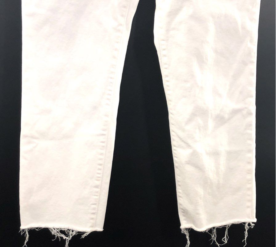 Madewell Women's The Perfect Vintage Jean White High Rise Raw Hem Sz 28P