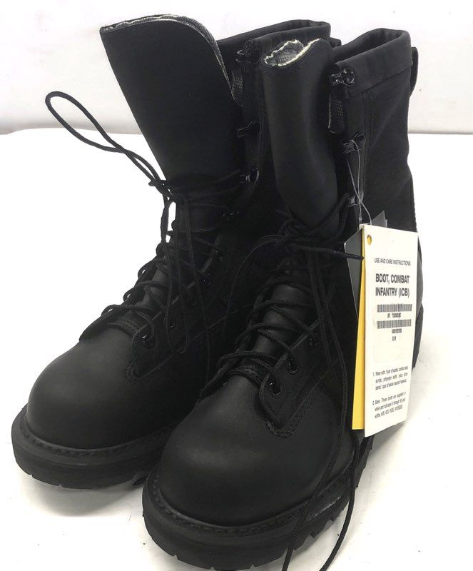 Belleville Combat Infantry Boot ICB Black Military Boots Size 8.5W Vintage NWT
