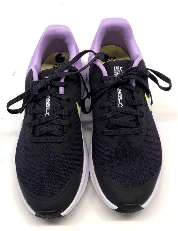 Nike Star Runner 3 Cave Purple Lemon Twist Black Youth Sneakers Size 5.5Y