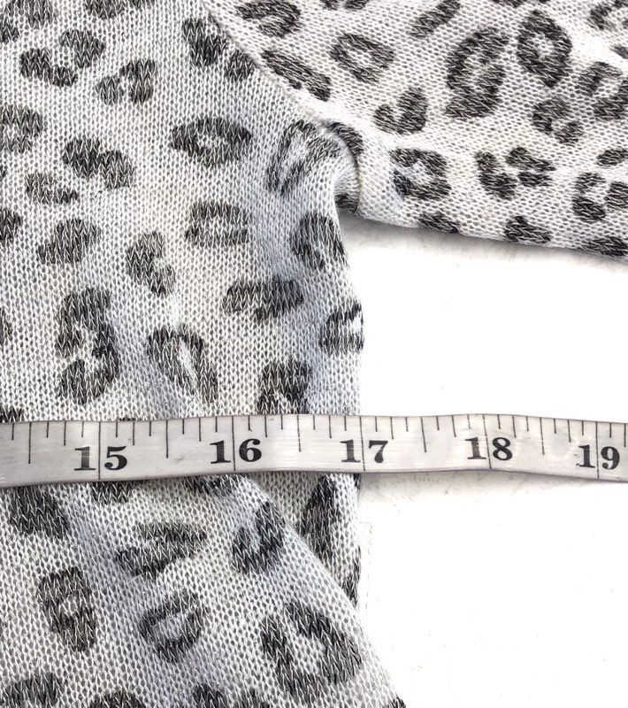 NWT Code Women's Off White Animal Print Cardigan Sweater - Size 12