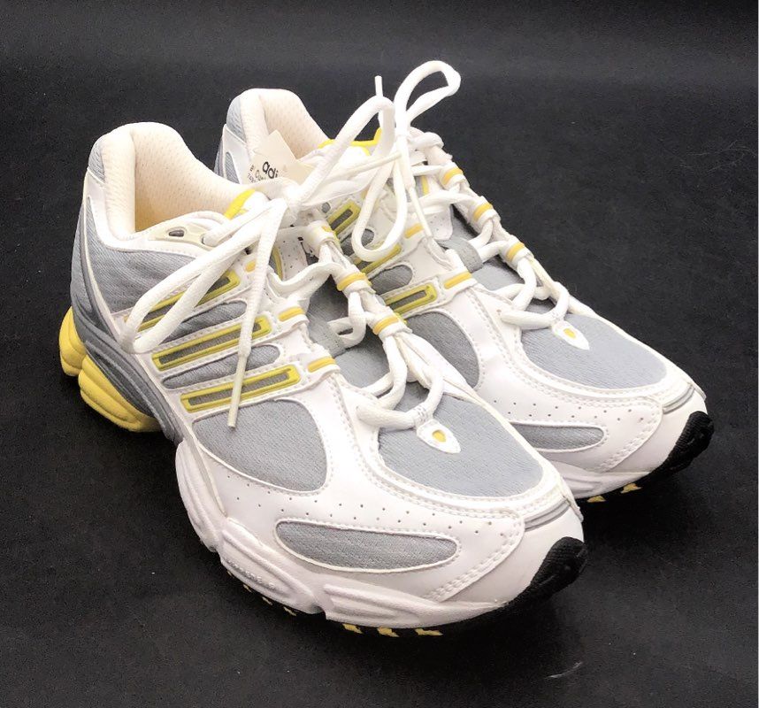 Vintage 2005 Adidas Adistar Cushion NWT White Grey Yellow Running Sz 8