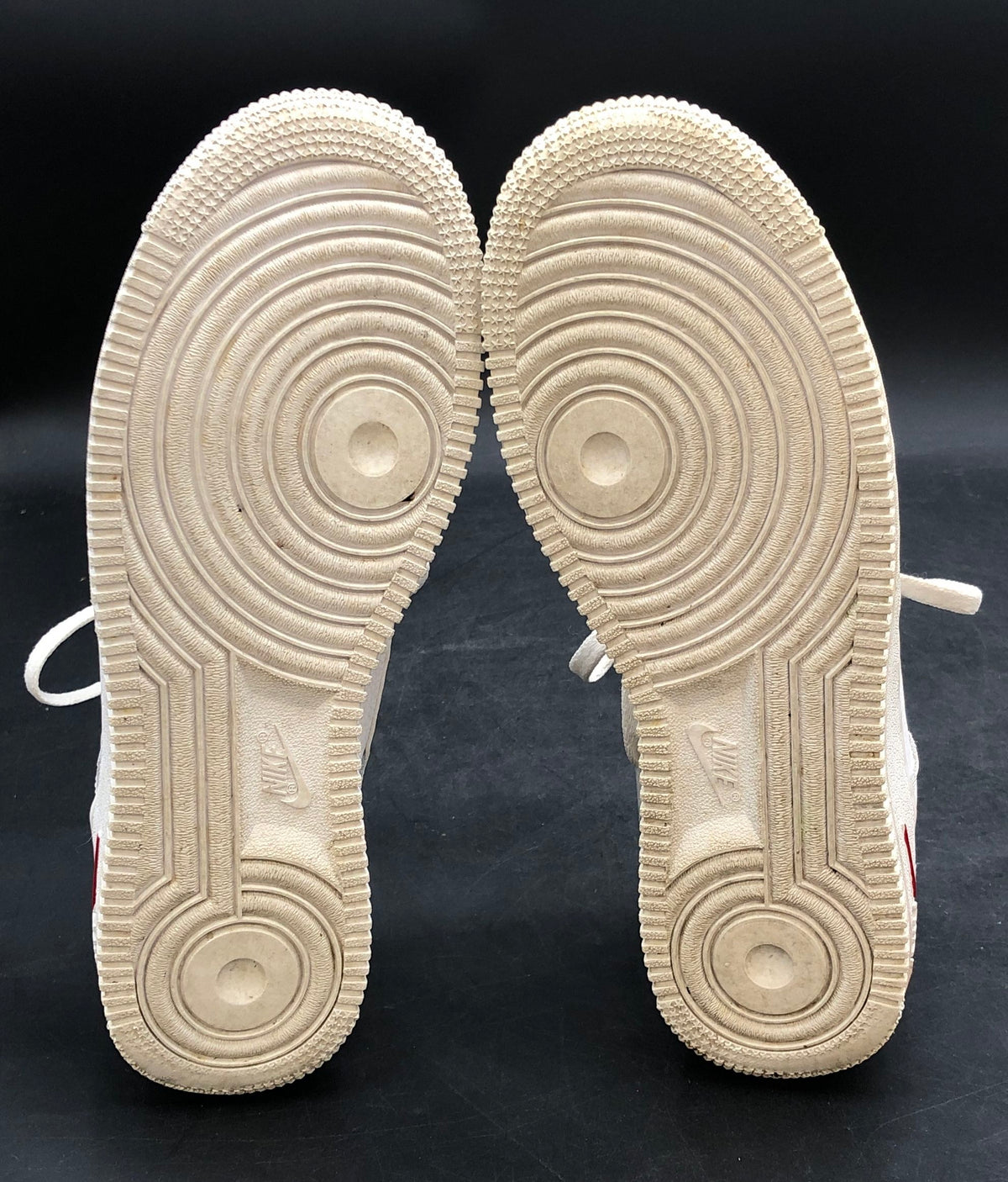 Nike Air Force 1 '07 Low White Bright Crimson Striped Swoosh Women's Size 8.5