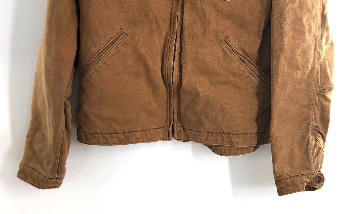 Carhartt 103828 Duck Detroit Jacket Blanket-Lined Brown Sz L Regular