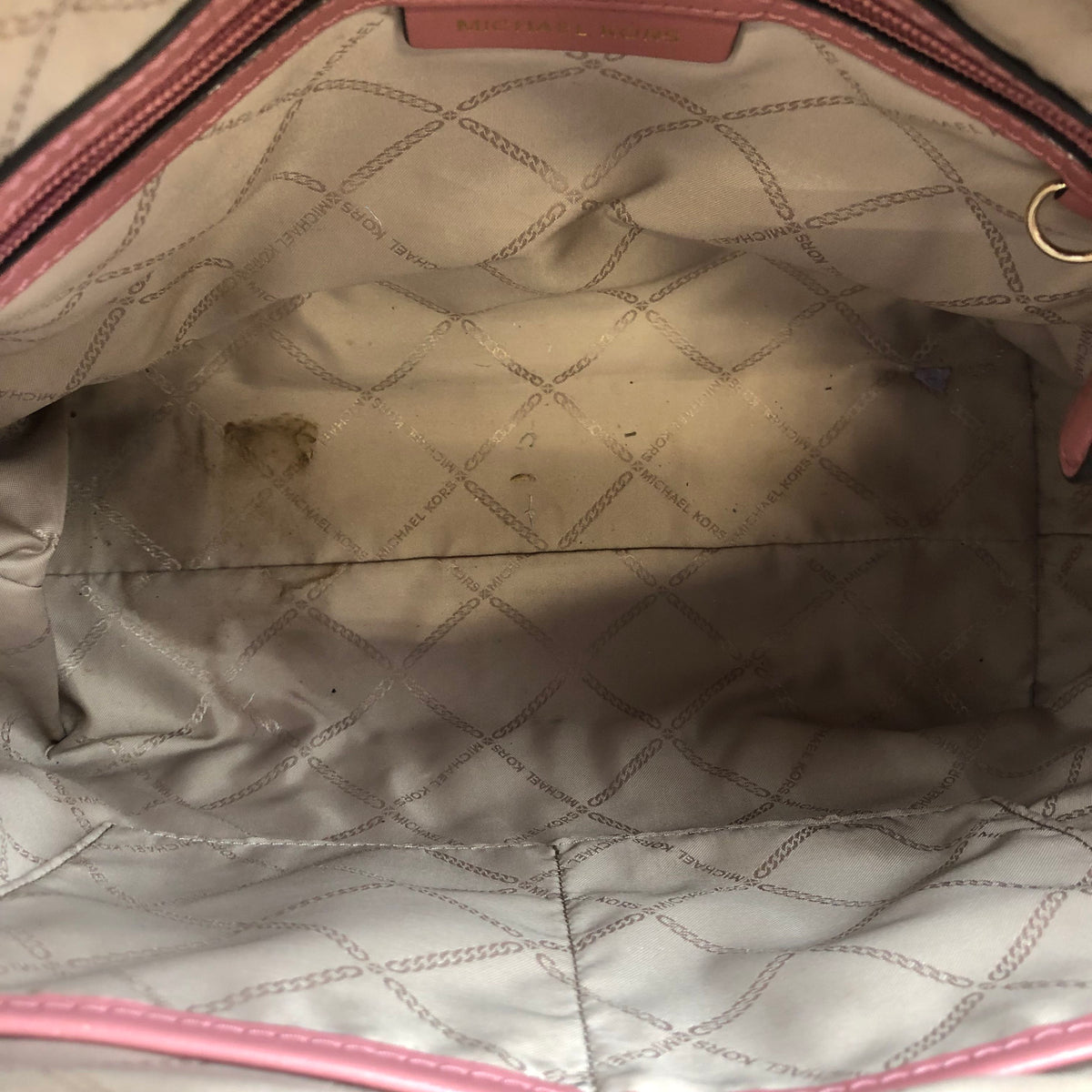 Michael Kors Rose Pink Jet Set Laila Satchel Bag Gold Hardware COA