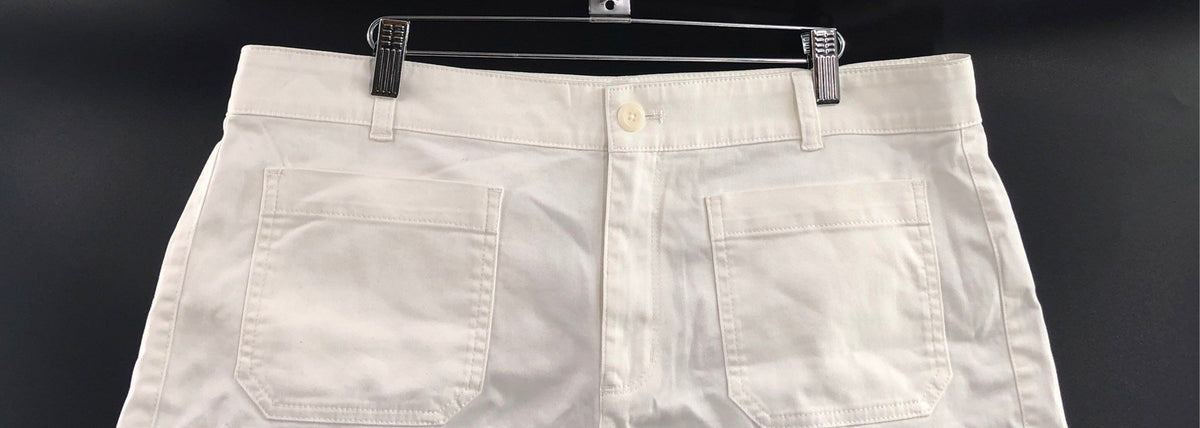 J.Crew Women's White Re-Imagined Cotton Patch Pocket Chino Shorts Sz 14 NWT