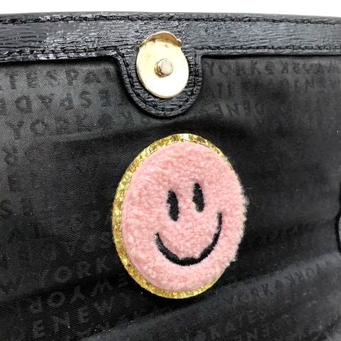 Kate Spade Black Textured Patent Leather Crossbody Bag with Gold Accents (+COA)