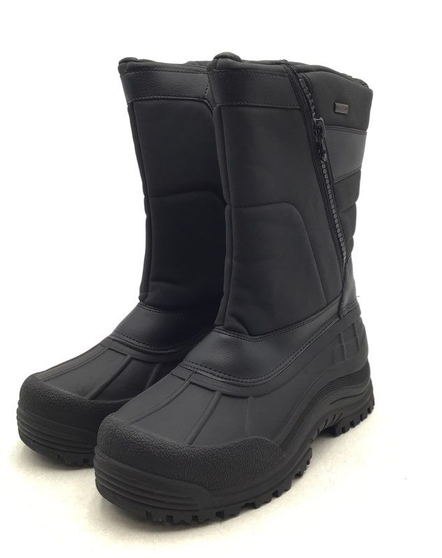 Thermolite Men&#39;s Black Round Toe Mid-Calf Snow Boots - Size 7