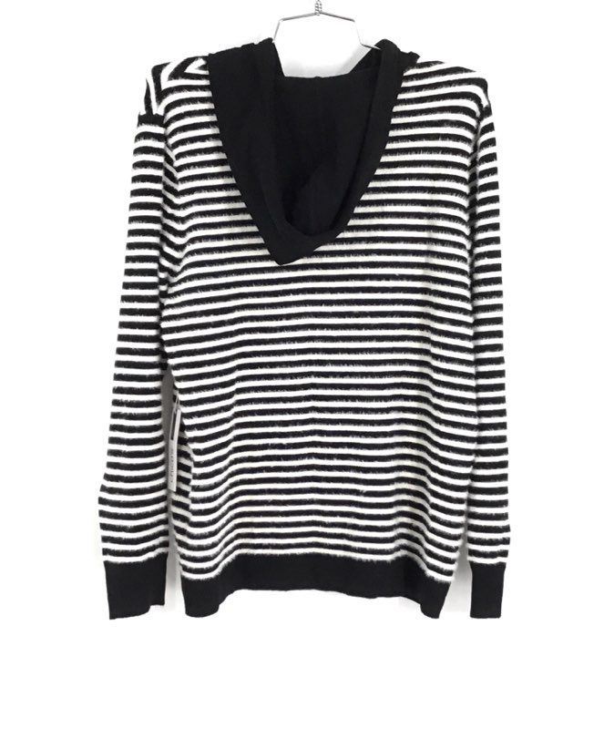 Chico&#39;s Striped Eyelash Hoodie - Size L