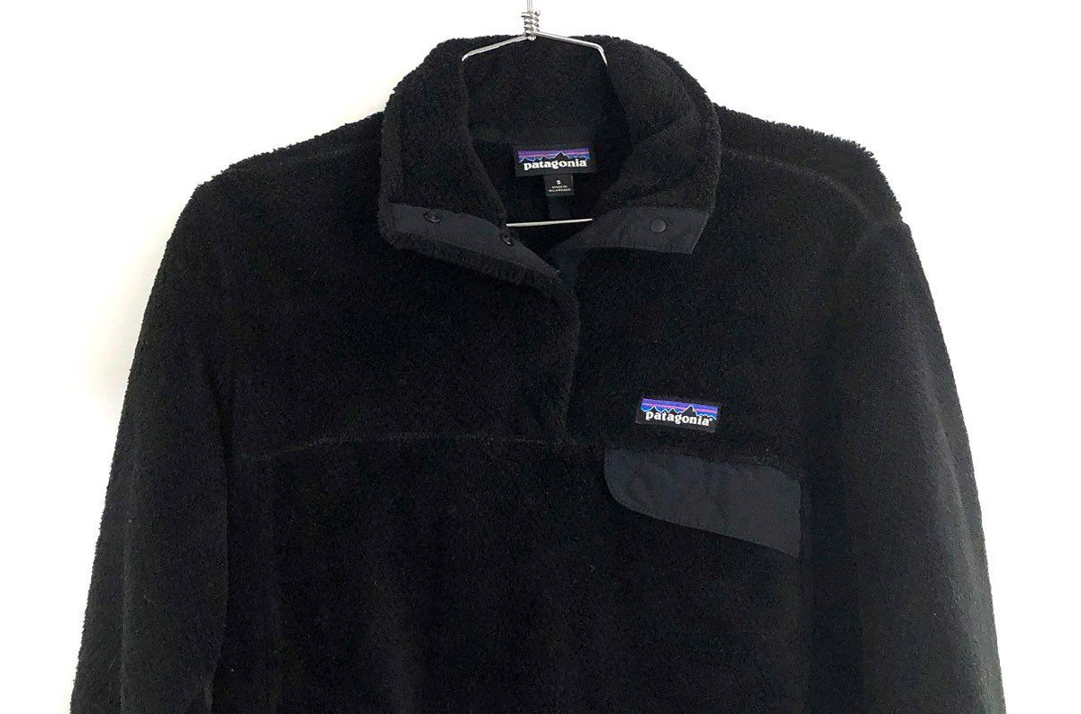 Patagonia Women's Black Re-Tool Snap-T Fleece Pullover Polartec Sz S