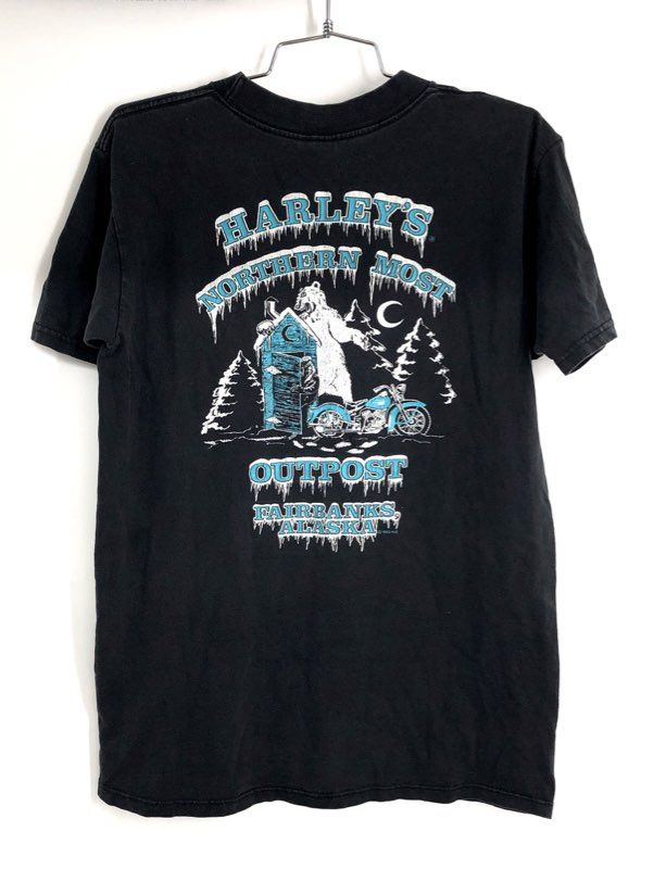 Vintage 1997 Harley-Davidson Wolves Fairbanks Alaska Graphic T-Shirt Sz M