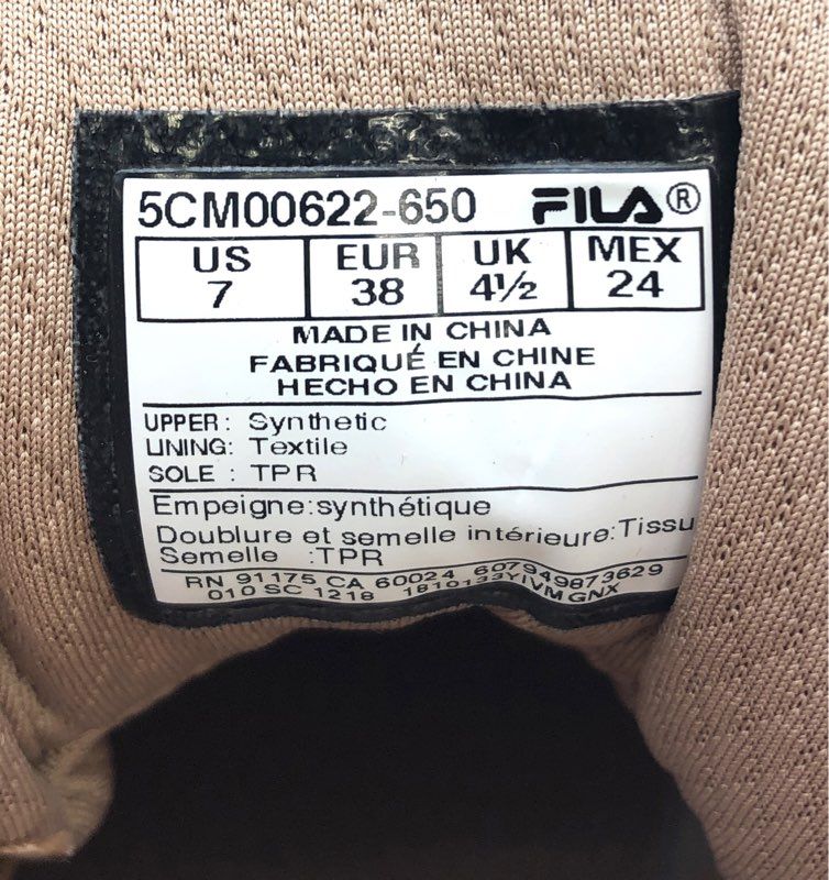 Fila F-13 Rose Gold Metallic High Top Sneakers Women's Size 7