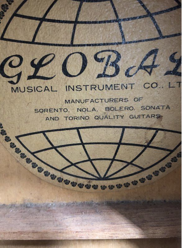 Global Brown 6 String Musical Instrument Acoustic Guitar