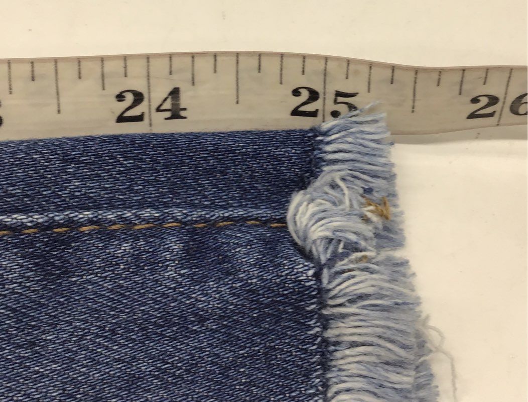 Madewell Women's 10" High-Rise Skinny Jeans Blue Raw Hem Whiskered Sz 27