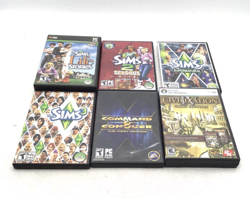 The Sims 3, Bejeweled 3, Dark Sector, Slots Wolf Run, Luxor Evolved Game Lot