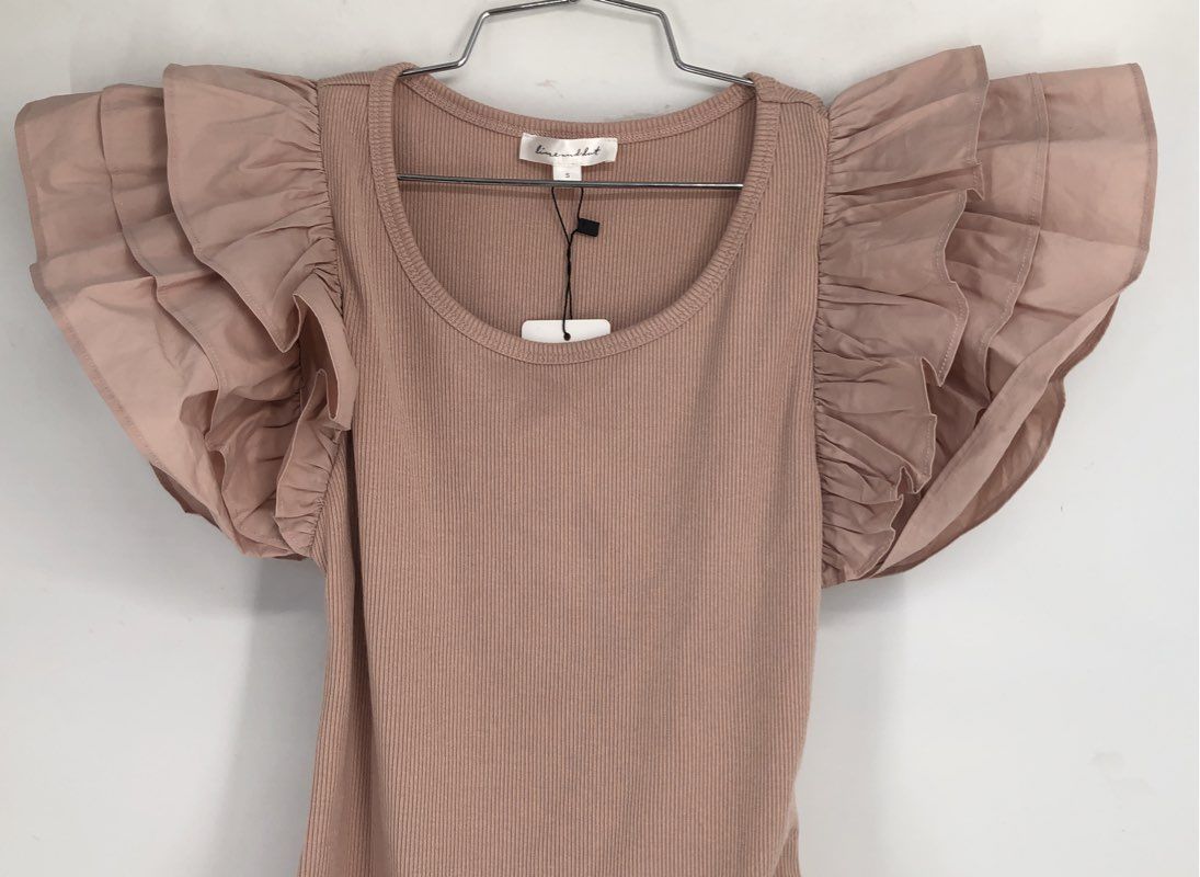 NWT Line & Dot Women's Blush Maggie Blouse Top - Size S