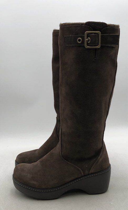 Crocs Women&#39;s Cobbler 11553 Brown Round Toe Knee-High Winter Boots - Size 6