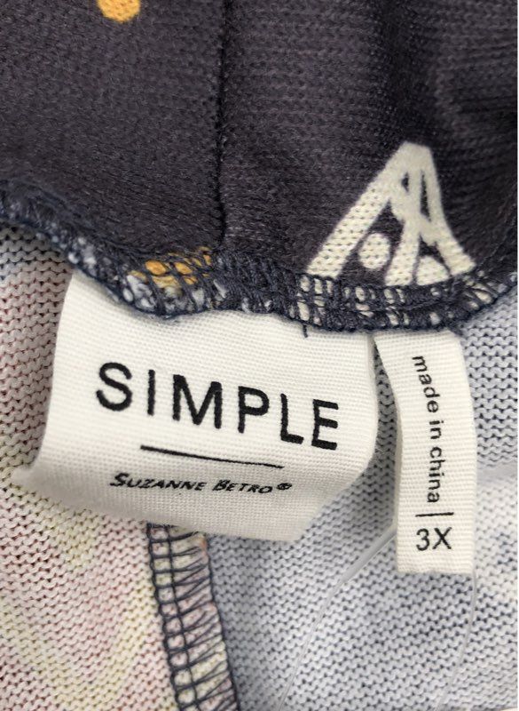 NWT Simple Women's Multicolor Floral Kimono Jacket - Size 3X