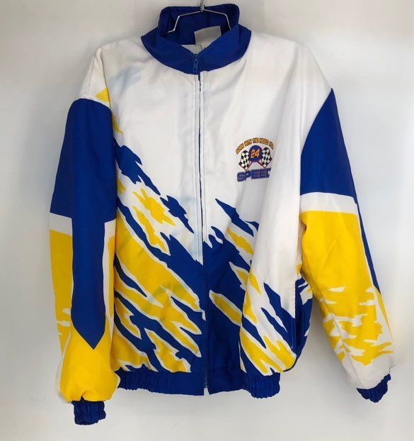 Vintage 90s Hartwell Sports Need For Speed Embroidered Racing Jacket Sz XL