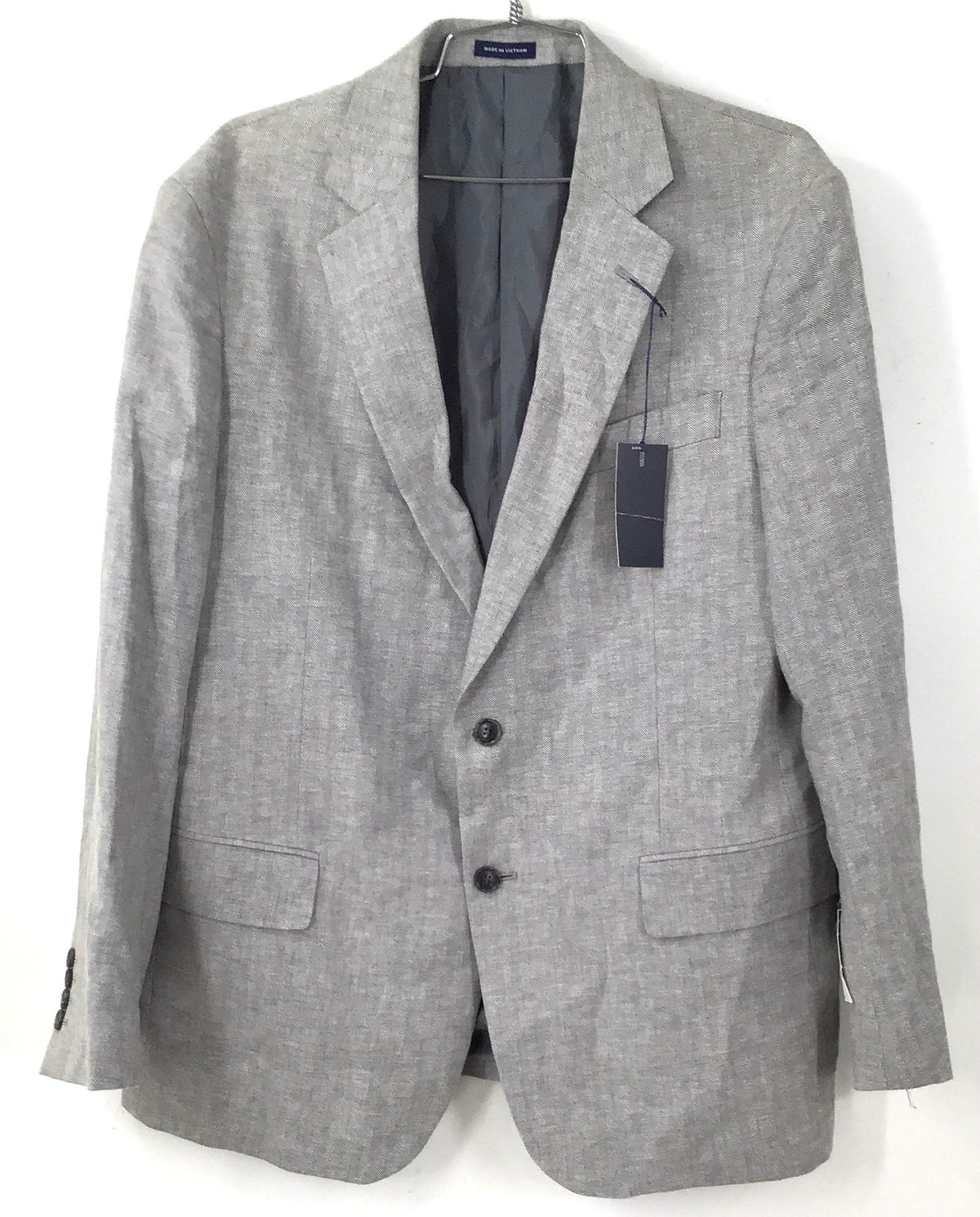 NWT Stafford Men's Gray Herringbone Suit Blazer - 42 Sh