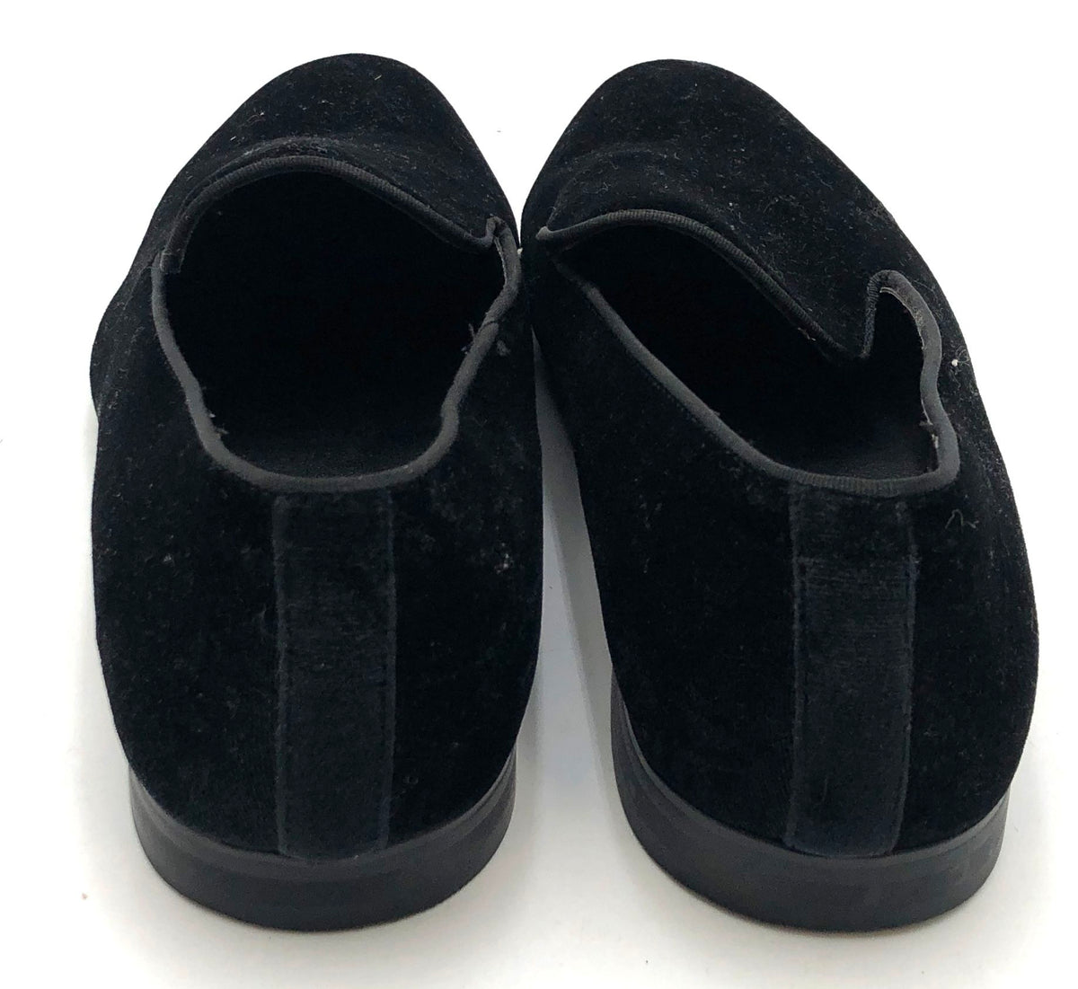 Santino Luciano C-351 Black Velvet Smoking Loafers Men's Shoes Size 13
