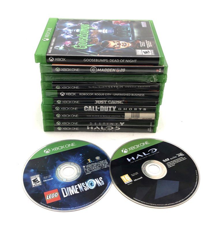Halo Skyrim Call of Duty 12 Xbox One Game Lot Microsoft 2010s