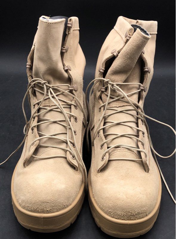 Wellco US Army Flight Combat Vehicle Crewman Tan Suede Boots Size 15.5 R