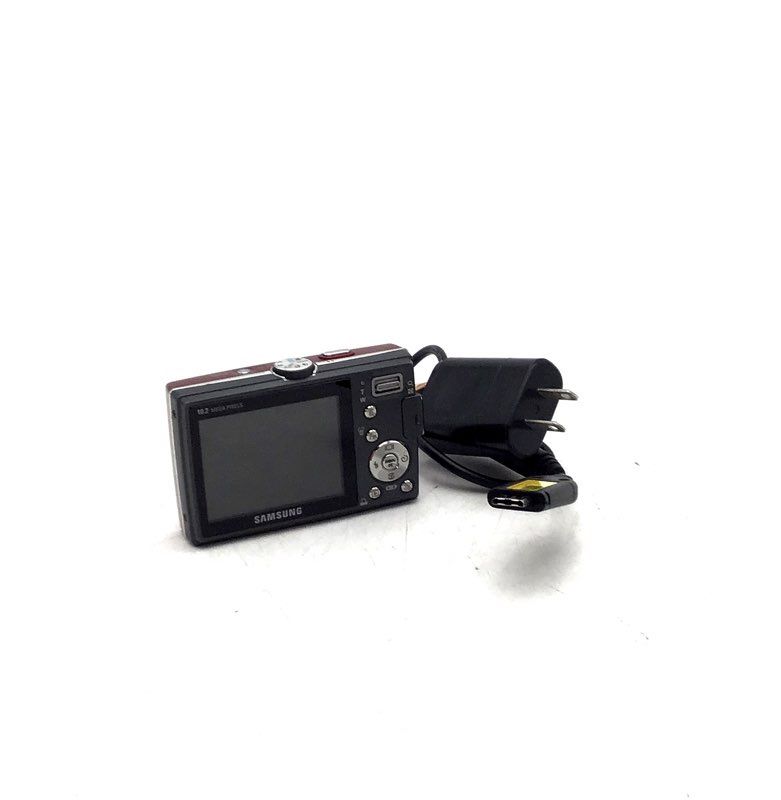 Samsung Red Black 10.2 MP Point &amp; Shoot Digital Camera W/Accessories