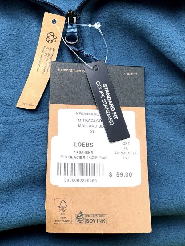 NWT The North Face Glacier Top - Size XL