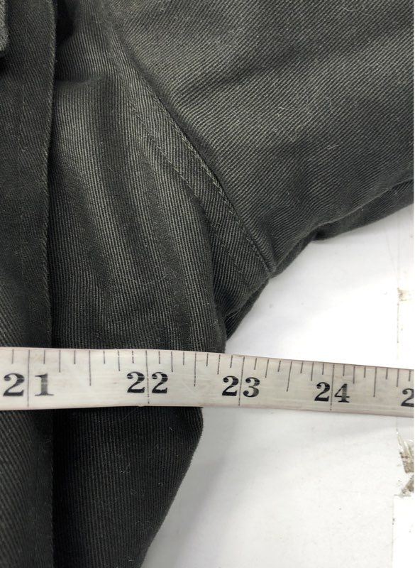 Natural Issue Men's Dark Green Cotton Canvas Field Jacket Leather Collar Sz L