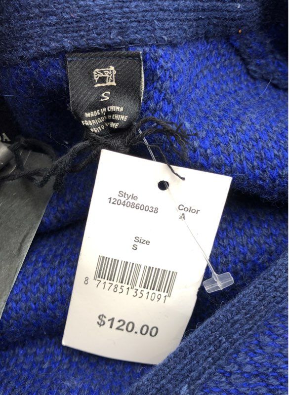 NWT Scotch & Soda Men's Blue Knit Cardigan Sweater - Size S