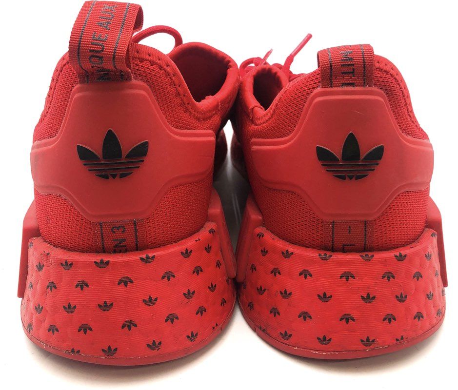 Adidas NMD_R1 Triple Red Trefoil Print Men's Running Sneakers Size 10
