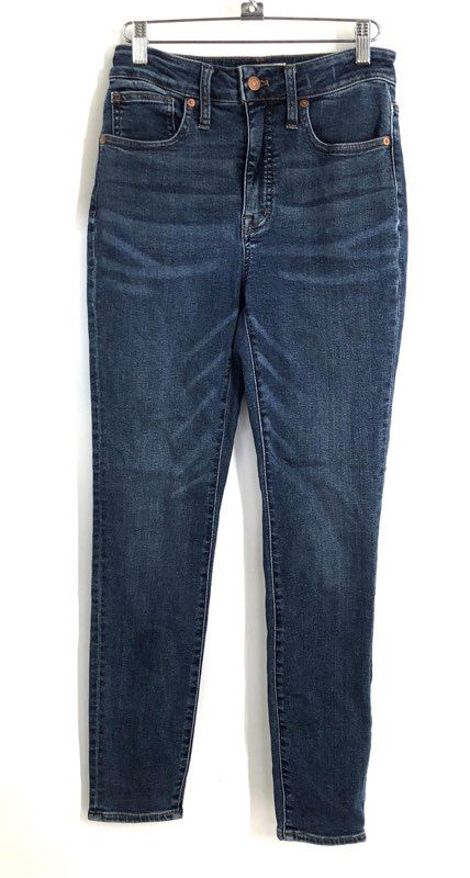 Madewell Women's Blue Curvy High-Rise Skinny Denim Jeans Sz 25