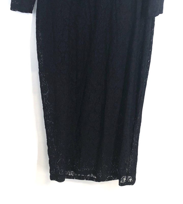 Abercrombie & Fitch Women's Black Lace Mock Neck Maxi Dress XL NWT