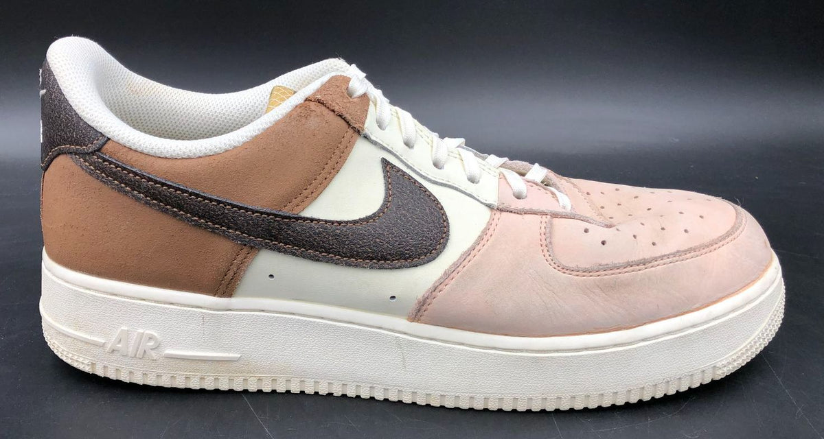 Nike Air Force 1 Low &#39;Neapolitan&#39; Men&#39;s White/Brown/Pink Sneakers - Sz 12 (+COA)