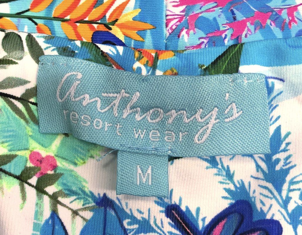Anthony's Women's Multicolor Bright Floral Scalloped Hem Dress Sz M NWT